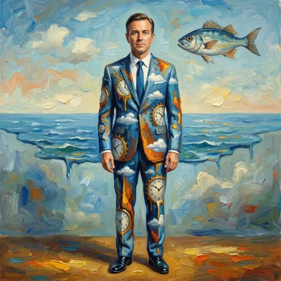 Сюрреалистичная картина маслом — AI промт для Nano Banana Pro