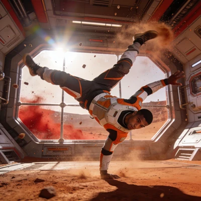 Танцовщик в стиле «Брейк-данс на Марсе» — AI промт для Seedream 4.5