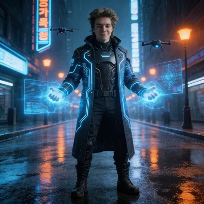 Техномаг Нео-Токио — AI промт для Seedream 4.5