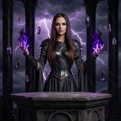 Темная жрица ночи — AI промт для Nano Banana Pro