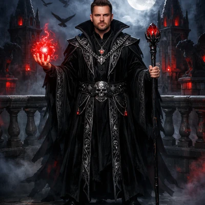 Темный лорд в готическом замке — AI промт для GPT Image 1.5