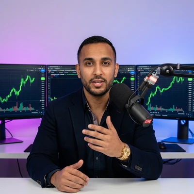 Трансляция крипто-трейдера — AI промт для Nano Banana Pro