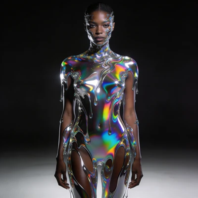 Тренд: Макияж из жидких кристаллов — AI промт для Seedream 4.5