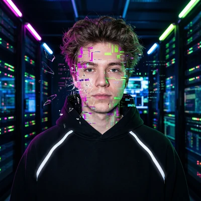 Тренд: Сейсмический Глитч — AI промт для Nano Banana Pro