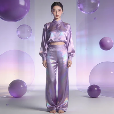 Цифровая лаванда и футуризм — AI промт для Seedream 4.5