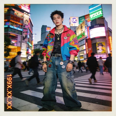 Уличный стиль Токио 90-х — AI промт для Seedream 4.5