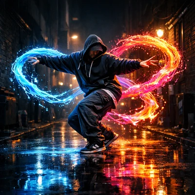 Уличный танцор в стиле «Liquid Dance» — AI промт для GPT Image 1.5