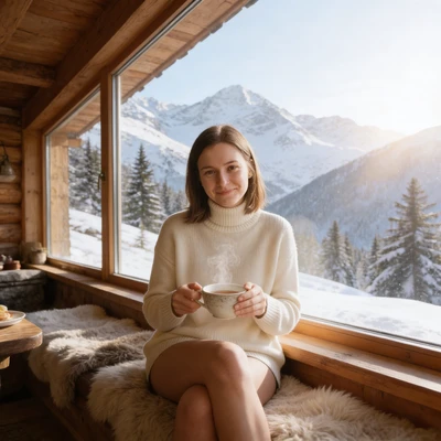 Утро в Альпийском шале — AI промт для Seedream 4.5