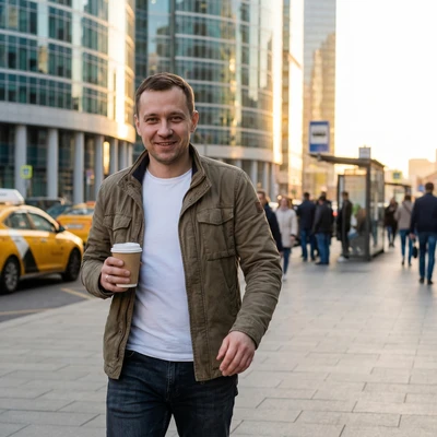 Утро в Большом Городе — AI промт для Nano Banana Pro