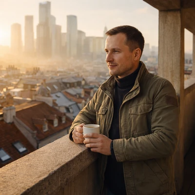 Утро в современном Тбилиси — AI промт для GPT Image 1.5