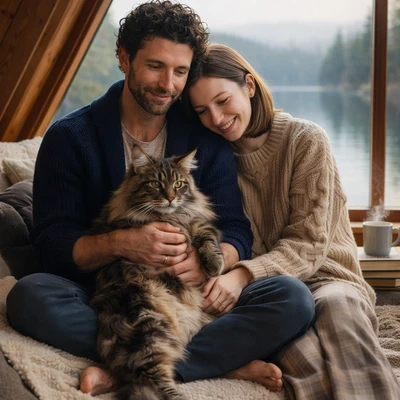 Уют в домике у озера: Фото с любимцем — AI промт для GPT Image 1.5