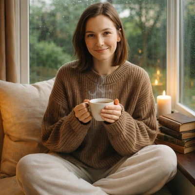 Уютная эстетика: Кофе и книга — AI промт для GPT Image 1.5