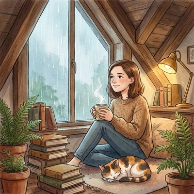 Уютное утро в стиле Ghibli — AI промт для Nano Banana Pro