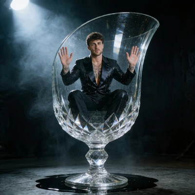 Узник хрустального бокала — AI промт для Seedream 4.5