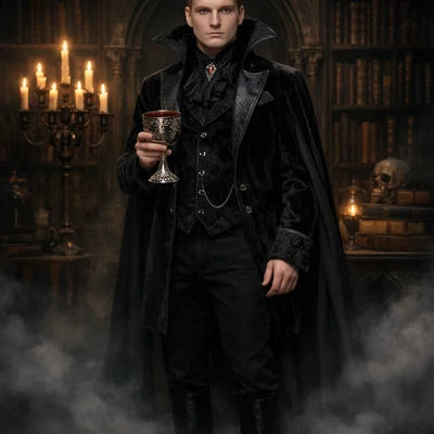 Вампир в готическом замке — AI промт для GPT Image 1.5