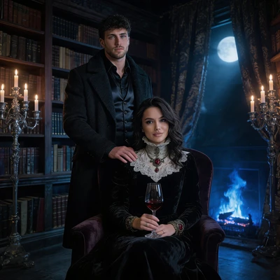 Вампирская сага в старинном поместье — AI промт для Seedream 4.5