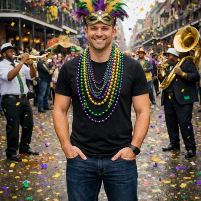 Вечеринка в стиле Марди Гра — AI промт для GPT Image 1.5