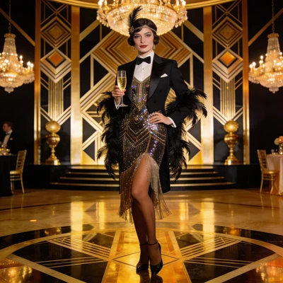 Вечеринка в стиле Великого Гэтсби — AI промт для Seedream 4.5