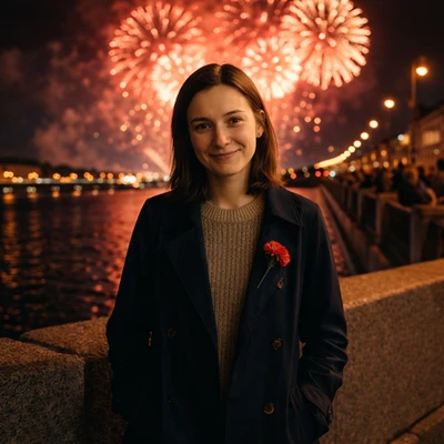 Вечерний Салют на Набережной — AI промт для GPT Image 1.5