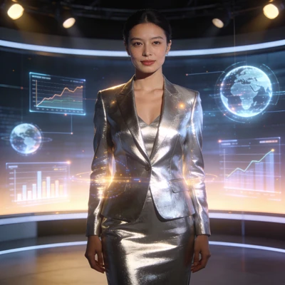 Ведущий футуристических новостей — AI промт для Seedream 4.5