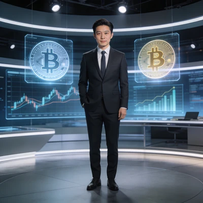 Ведущий крипто-новостей — AI промт для Seedream 4.5