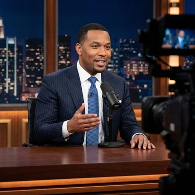 Ведущий вечернего ток-шоу — AI промт для Nano Banana Pro