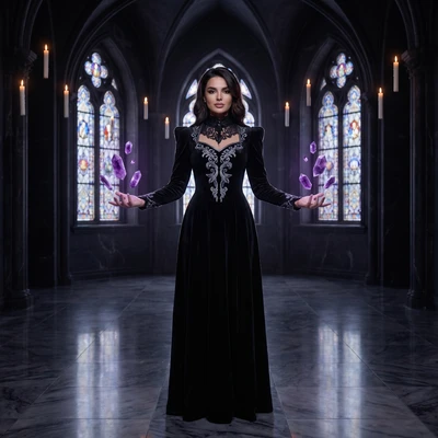 Верховная Чародейка Ночи — AI промт для Nano Banana Pro