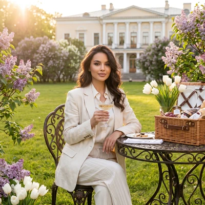 Весенний шик: Пикник в стиле Old Money — AI промт для Nano Banana Pro