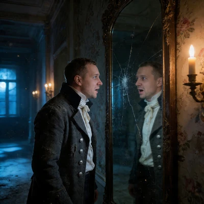 Викторианский Призрак Зеркального Зала — AI промт для Seedream 4.5