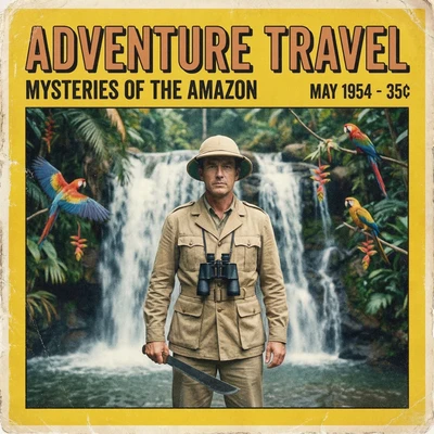 Винтажный постер National Geographic — AI промт для Nano Banana Pro