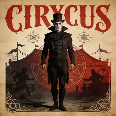 Винтажный постер цирка ужасов 1920-х — AI промт для Seedream 4.5