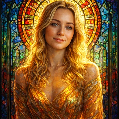 Витражная Муза — AI промт для GPT Image 1.5