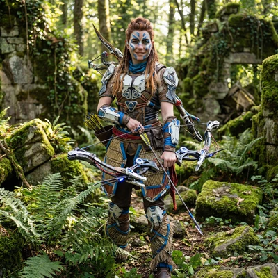 Воин племени из мира Horizon — AI промт для Nano Banana Pro