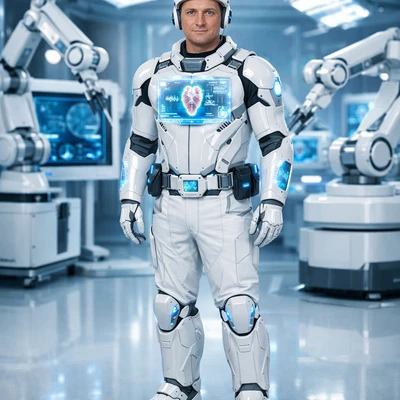 Врач будущего (Sci-Fi) — AI промт для GPT Image 1.5