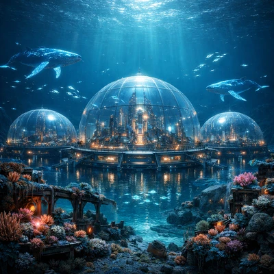 Забытый город на дне океана — AI промт для GPT Image 1.5