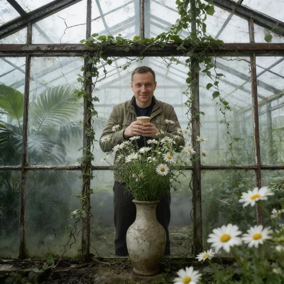 Забытый смотритель оранжереи — AI промт для Seedream 4.5