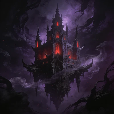 Замок кошмаров в пустоте — AI промт для Seedream 4.5