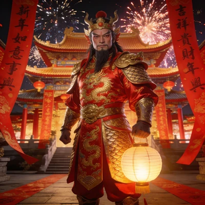 Защитник китайского Нового года — AI промт для Seedream 4.5