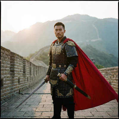 Защитник Великой Китайской стены — AI промт для Nano Banana Pro