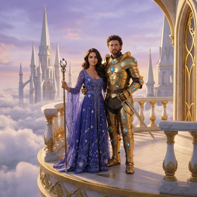 Защитники небесного замка — AI промт для Nano Banana Pro