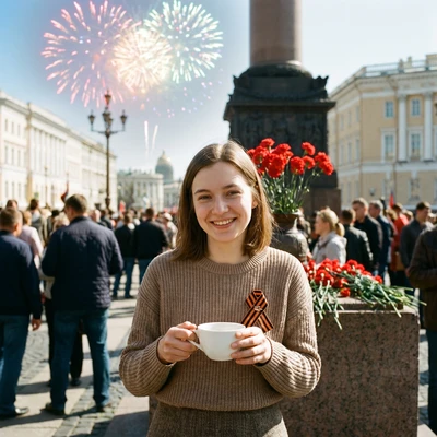 Журналист праздника Великой Победы — AI промт для Nano Banana Pro