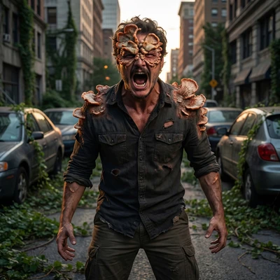 Зомби из «The Last of Us» — AI промт для Nano Banana Pro