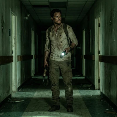 Зомби-хоррор в заброшенном госпитале — AI промт для Nano Banana Pro