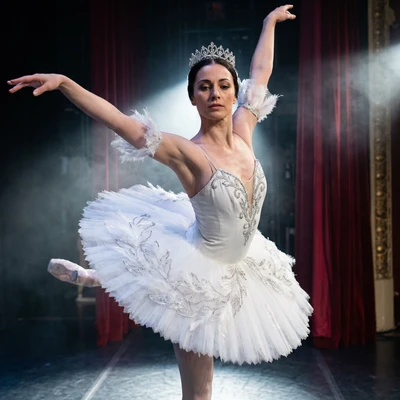 Звезда балета в стиле «Лебединого озера» — AI промт для Nano Banana Pro