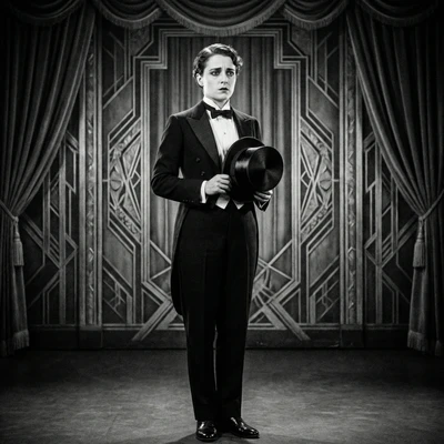 Звезда немого кино 20-х — AI промт для Nano Banana Pro