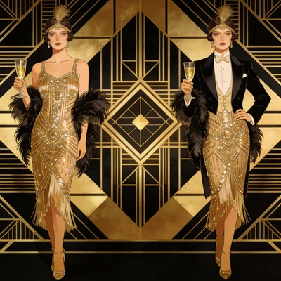 Звезда немого кино в стиле Гэтсби — AI промт для Seedream 4.5