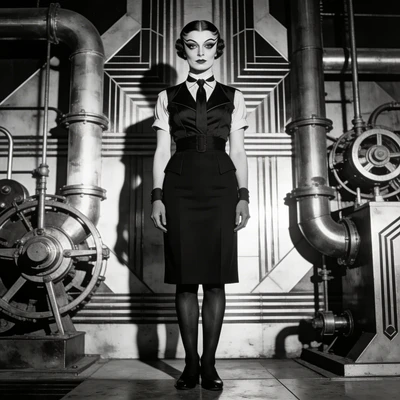 Звезда немого кино в стиле «Метрополис» — AI промт для Seedream 4.5