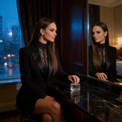 Звезда Нуара в Отражениях — AI промт для Seedream 4.5