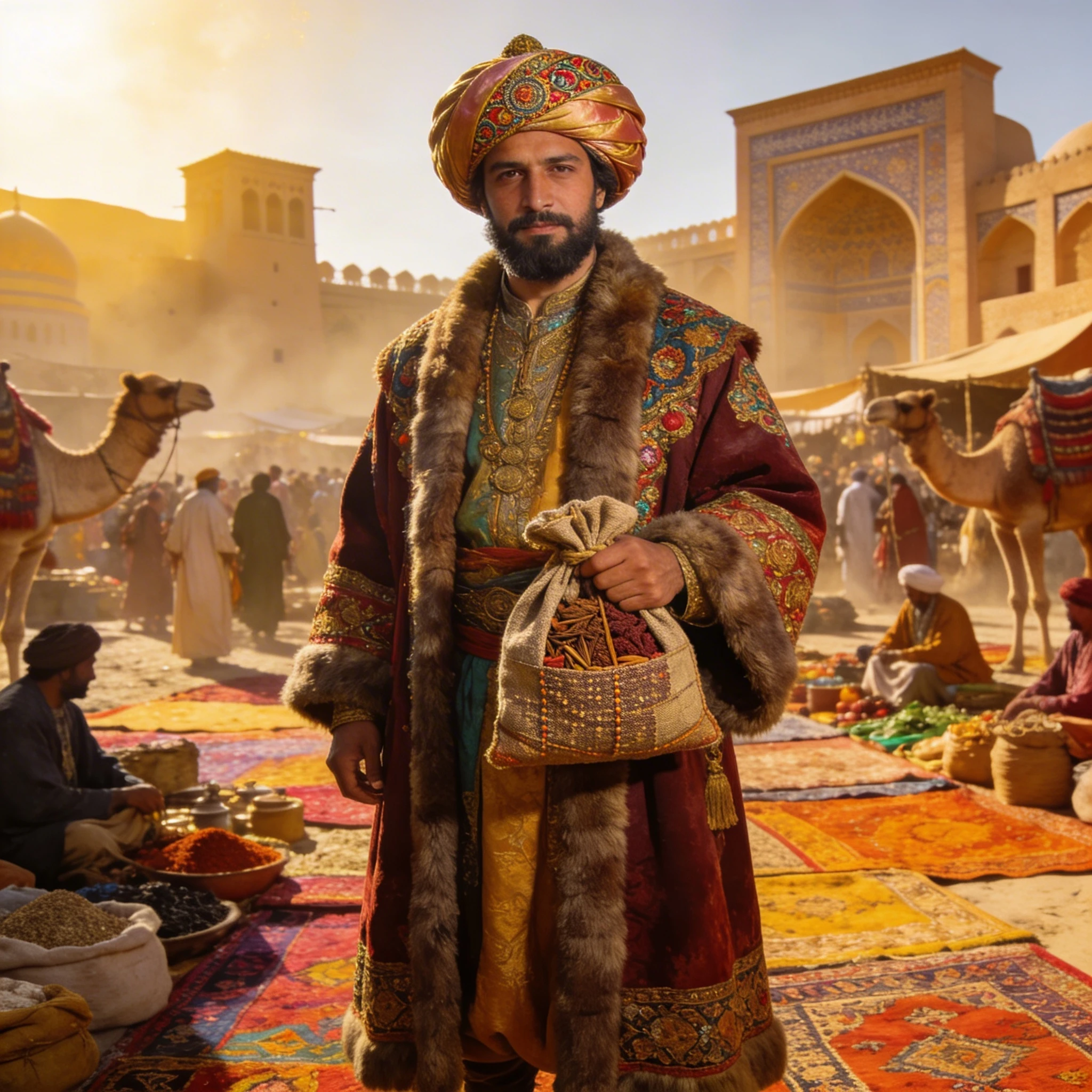 Торговец Шелкового Пути — Seedream 4.5 промт