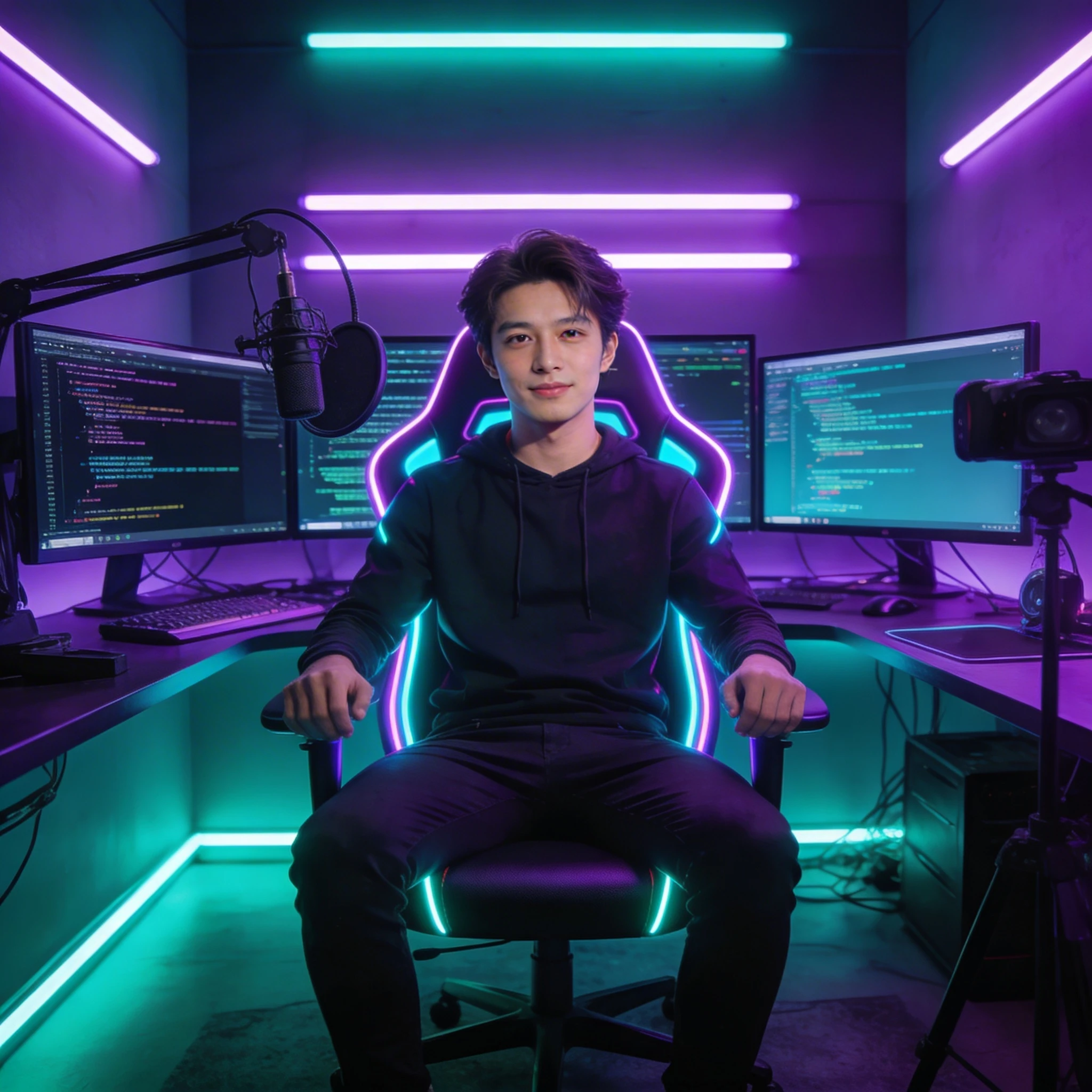 Трансляция из неоновой кухни — Seedream 4.5 промт